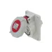 CA1479 INPIN Розетка встраиваемая наклонная 16A/400V/3P+E/IP67, фланец 92x100