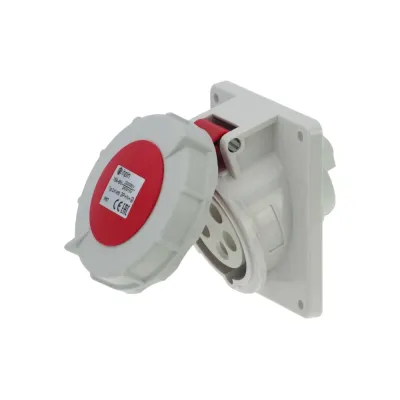 CA1485 INPIN Розетка встраиваемая наклонная 16A/400V/3P+N+E/IP67, фланец 92x100