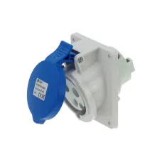 CA1492 INPIN Розетка встраиваемая наклонная 32A/230V/1P+N+E/IP44, фланец 92x100