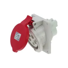 CA1500 INPIN Розетка встраиваемая наклонная 32A/400V/3P+N+E/IP44, фланец 92x100