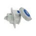 CA1502 INPIN Розетка встраиваемая наклонная 32A/230V/1P+N+E/IP67, фланец 92x100