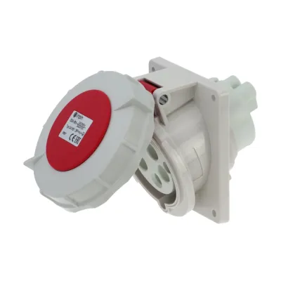 CA1551 INPIN Розетка встраиваемая наклонная 32A/400V/3P+N+E/IP67, фланец 92x100