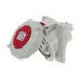 CA1551 INPIN Розетка встраиваемая наклонная 32A/400V/3P+N+E/IP67, фланец 92x100