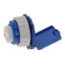 Розетка встраиваемая 16А/230V/1P+N+E/IP44 синяя