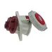 CA205 INPIN Розетка встраиваемая наклонная 63A/400V/3P+E/IP67, фланец 106x110
