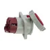 CA212 INPIN Розетка встраиваемая наклонная 125A/400V/3P+E/IP67, фланец 110x114