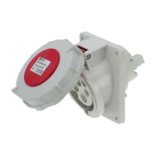 CA2223 INPIN Розетка встраиваемая наклонная контейнерная 32A/400V/3P+E/IP67/3h, никель. конт.