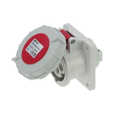 CA222 INPIN Розетка встраиваемая 16A/400V/3P+E/IP67, фланец 75x75