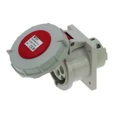 CA234 INPIN Розетка встраиваемая 32A/400V/3P+E/IP67, фланец 75x85