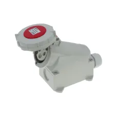 CA2644 INPIN Розетка настенная контейнерная 32A/400V/3P+E/IP67/3h, никель. конт.