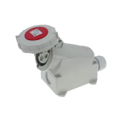 CA2644 INPIN Розетка настенная контейнерная 32A/400V/3P+E/IP67/3h, никель. конт.
