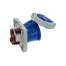 CA3380 INPIN Розетка встраиваемая 125A/230V/1P+N+E/IP67, фланец 130x130