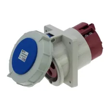 CA3575 INPIN Розетка встраиваемая наклонная 125A/230V/1P+N+E/IP67, фланец 110x114