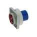 CA3665 INPIN Вилка встраиваемая 125A/230V/1P+N+E/IP67, фланец 130x130