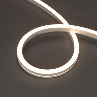 Лента герметичная MOONLIGHT-SIDE-A140-12x17mm 24V Warm3000 9.6 W/m, IP67, 5m, wire x2, вывод кабеля боковой