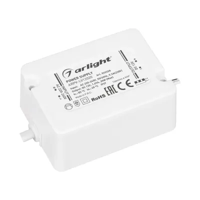 Блок питания ARPV-LV12020 (12V, 1.67A, 20W) ( IP67 Пластик, 3 года)