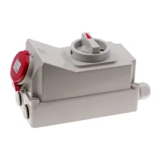 Розетка настенная с выключателем и механической блокировкой 16A/400V/3P+E/IP44