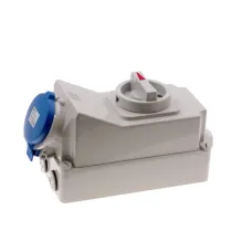 Розетка настенная с выключателем и механической блокировкой 32A/230V/1P+N+E/IP44