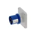 CA812 INPIN Вилка встраиваемая 16A/230V/1P+N+E/IP44, фланец 86x86