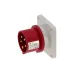 CA815 INPIN Вилка встраиваемая 16A/400V/3P+N+E/IP44, фланец 86x86