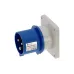 CA817 INPIN Вилка встраиваемая 32A/230V/1P+N+E/IP44, фланец 86x86 CA817 INPIN Вилка встраиваемая 32A/230V/1P+N+E/IP44, фланец 86x86
