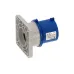 CA817 INPIN Вилка встраиваемая 32A/230V/1P+N+E/IP44, фланец 86x86