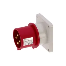 CA819 INPIN Вилка встраиваемая 32A/400V/3P+E/IP44, фланец 86x86