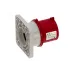 CA819 INPIN Вилка встраиваемая 32A/400V/3P+E/IP44, фланец 86x86