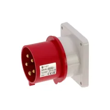 CA821 INPIN Вилка встраиваемая 32A/400V/3P+N+E/IP44, фланец 86x86
