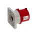 CA821 INPIN Вилка встраиваемая 32A/400V/3P+N+E/IP44, фланец 86x86