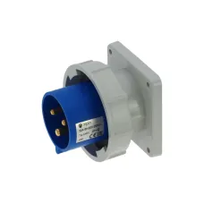 CA831 INPIN Вилка встраиваемая 32A/230V/1P+N+E/IP67, фланец 86x86