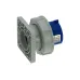 CA831 INPIN Вилка встраиваемая 32A/230V/1P+N+E/IP67, фланец 86x86