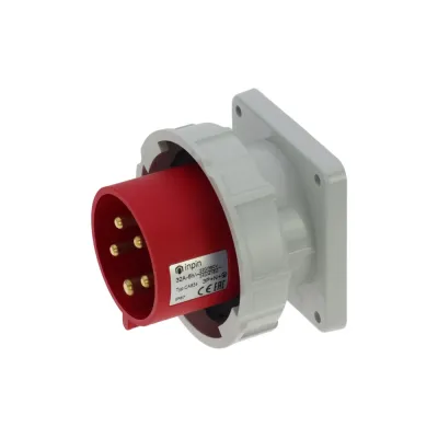 CA834 INPIN Вилка встраиваемая 32A/400V/3P+N+E/IP67, фланец 86x86