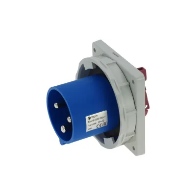 CA836 INPIN Вилка встраиваемая 63A/230V/1P+N+E/IP67, фланец 106x110