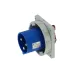 CA836 INPIN Вилка встраиваемая 63A/230V/1P+N+E/IP67, фланец 106x110