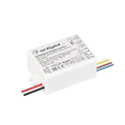 Блок питания ARJ-SP-28350-PFC-DALI2-PD (10W, 3-28V, 350mA) (IP20 Пластик, 5 лет)