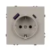 Розетка с заземляющим контактом со шторками с USB NOBE тип А+С 250 В, 16 A SCT-MUAC-SFPL-CA софт-тач кашемир 1 пост