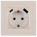 Розетка ЭРА Серия 12 12-4108-15 2P+E 16A-250В со шторками с USB type-A+C 5В-3А перламутр