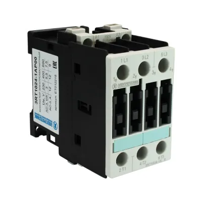Контактор электромагнитный 3RT1024-1AP00, 3-пол., 12A, AC-3, 5,5кВт/400V, 230V AC, 50Гц, типоразмер S0, винтовые клеммы, IP20