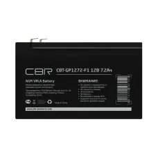 CBR Аккумуляторная VRLA батарея CBT-GP1272-F1 (12В 7.2Ач), клеммы F1