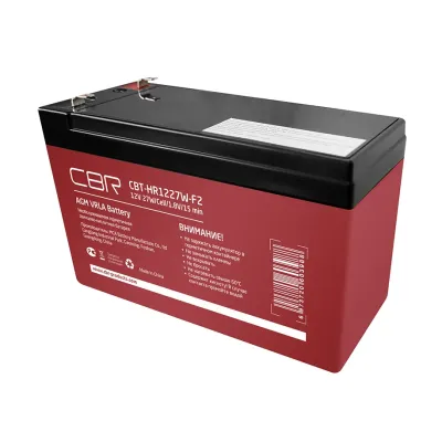CBR Аккумуляторная VRLA батарея CBT-HR1227W-F2 (12В 7.5Ач), клеммы F2
