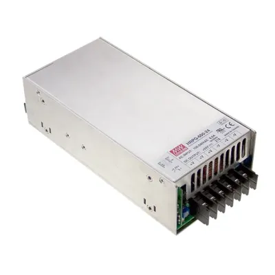 Блок питания AC-DC, 600Вт, вход 85...264V AC, 47...63Гц -120...370В DC, выход 48В-0...13A, рег. вых ±15%Uном, изоляция 3000В AC, в кожухе, c корректором коэф. мощности, режим 