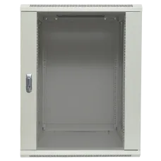 Шкаф настенный 19' TERACOM PRO 12U 600х450 мм дверь стеклянная с замком-ручкой серый