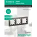 Рамка трехпостовая ATLASDESIGN универсальная мокко