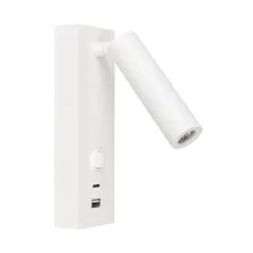 Светильник SP-BED-CHARGE-S60x125-3W Warm3000 WH 20 deg 230V USB-A USB-C IP20 металл 3 года