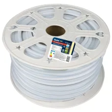Лента светодиодная гибкая герметичная ULS-N21-2835-120LED/m-8mm-IP67-220V-8W/m-50M-YELLOW. NEON. Бобина 50 м. Желтый свет