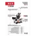 Пила торцовочная аккум. бесщёточная P.I.T. PMS20H-210B SOLO (20В, 210мм, 4200об/мин,накл 45град,лазер)