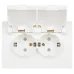 Розетка Intro Style 7-207-01 2P+E Schuko с крышкой штор., 16А-250В, IP20, СУ, белый