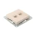 Механизм розетки RJ45 - 2шт  (cat5)  кремовый Эпика EKF