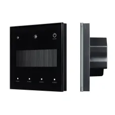 Сенсорная панель INTELLIGENT ARLIGHT SMART-DALI-301-11-1G-4SC-DIM-IN Black (BUS/24V, Touch, 2.4G) (IARL, IP20, Стекло, 5 лет)